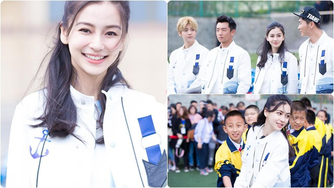 Angelababy, Lộc Hàm nổi bật tại hoạt động công ích cùng dàn cast 'Keep Running' Ảnh 2