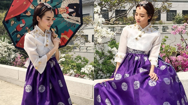 Hoa hậu Kiều Ngân tung bộ ảnh diện Hanbok mặc tin đồn sắp kết hôn Ảnh 2