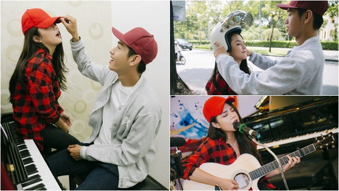 Quang Đăng lái xe máy chở Thái Trinh dự sự kiện, bất ngờ trổ tài chơi piano Ảnh 2