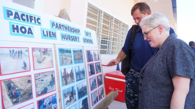 Khánh thành trường mầm non do lính hải quân Mỹ, Nhật xây ở Đà Nẵng Ảnh 2