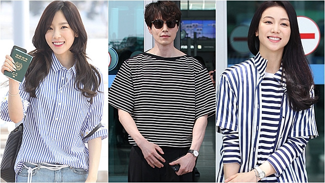Hè tới, họa tiết kẻ sọc lại được sao Hàn lăng xê hết mực tại sân bay Ảnh 2