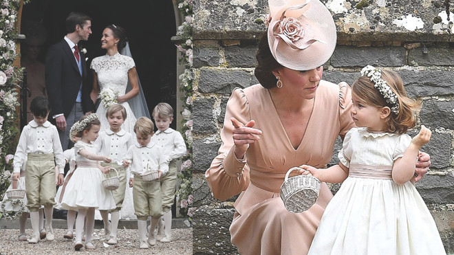 Hoàng tử George, công chúa Charlotte cực đáng yêu tại lễ cưới em gái công nương Kate Middleton Ảnh 2