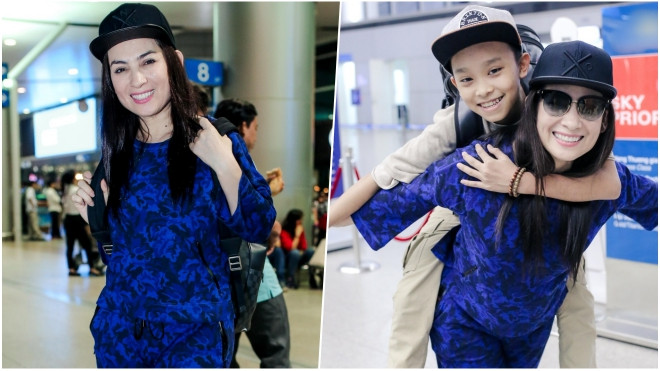 Phi Nhung cực chất với style hiphop, đùa giỡn cùng Hồ Văn Cường tại sân bay Ảnh 2