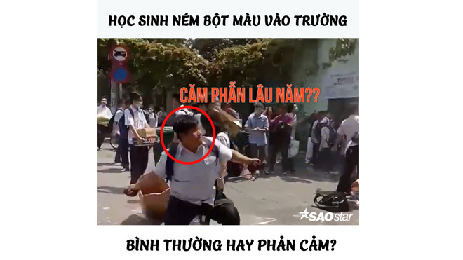 Học sinh ném bột vào lễ trưởng thành: Bình thường hay vô lễ Ảnh 2