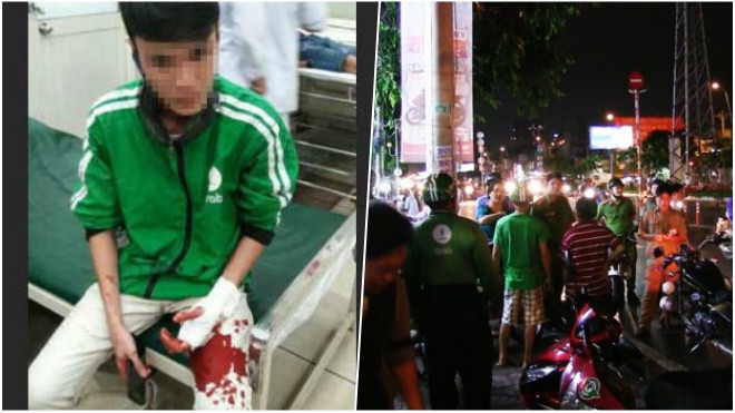 Tài xế Grabbike bị chém tới tấp khi đang đón khách trước bến xe miền Tây Ảnh 2