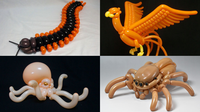 Thế giới động vật sống động được làm từ những quả bóng bay mỏng manh Ảnh 2