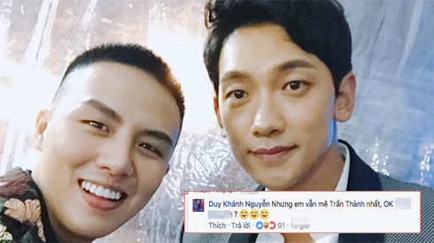 Đăng ảnh chụp cùng Bi Rain, Duy Khánh vẫn khẳng định chỉ 'mê' nhất Trấn Thành Ảnh 2