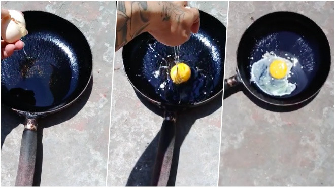 Hà Nội vượt 40 độ, người dân thi nhau làm clip rán trứng không cần lửa Ảnh 2