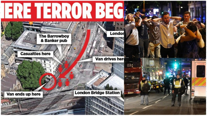 Khủng bố tấn công dân thường ở Anh bằng xe tải và dao, nghi ngờ đánh bom tự sát Ảnh 2