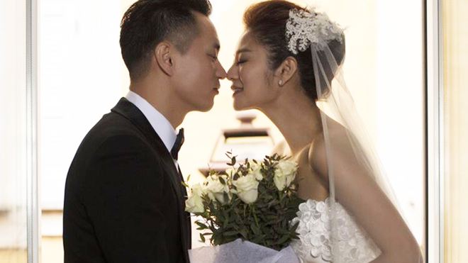 An Dĩ Hiên rạng ngời bên ông xã trong hôn lễ lãng mạn Ảnh 2