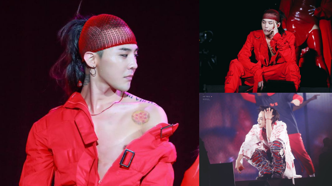 G-Dragon bất lực trước fan cuồng lao thẳng lên sân khấu kéo áo, ôm cổ Ảnh 2