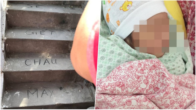 Nghi án bé trai 35 ngày tuổi bị sát hại: Bí ẩn dòng chữ 'Tao sẽ giết cháu mày' ở bậc cầu thang Ảnh 2
