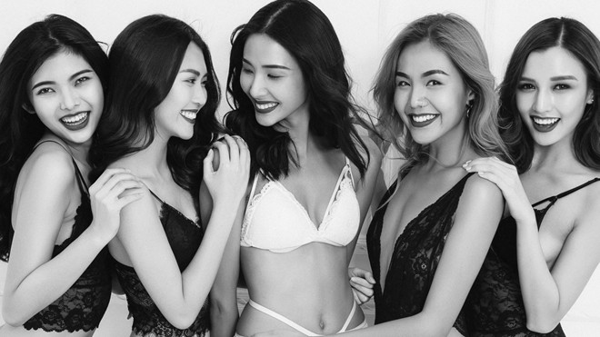 Xoay 180 độ phong cách, Hoàng Thùy và các học trò gợi cảm trong trang phục nội y Ảnh 2