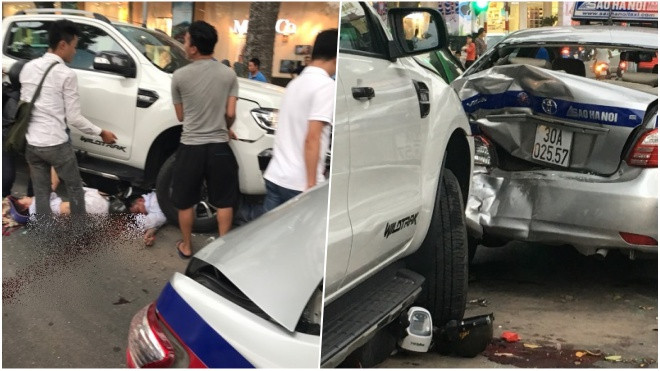 Ô tô 'điên' đâm liên hoàn trên phố Bà Triệu: Hai anh em nữ sinh gặp nạn, một người nguy kịch Ảnh 2