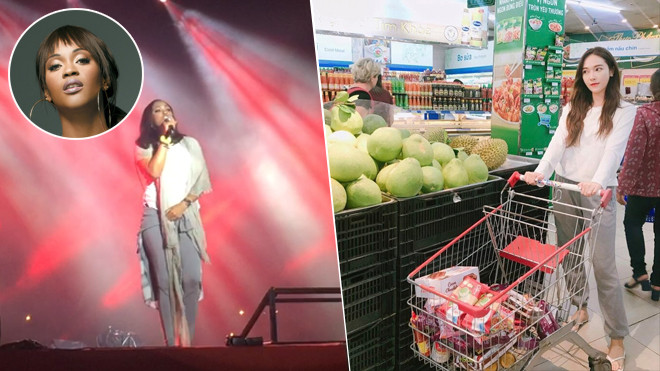 Trong lúc Shontelle hăng say hát chay và tổng duyệt dưới mưa, Jessica thảnh thơi đi siêu thị Ảnh 2