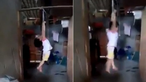 Cháu bé bị cột tay, treo lơ lửng trên xà nhà gây phẫn nộ: Công an vào cuộc xác minh Ảnh 2