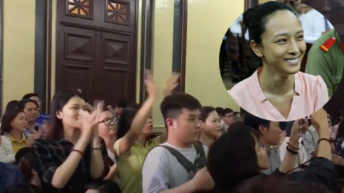 Clip: Phương Nga được tại ngoại trong tiếng vỗ tay reo hò Ảnh 2