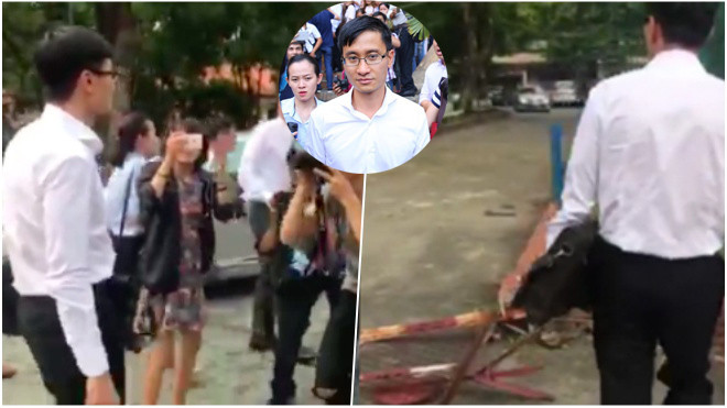 Bị chế giễu khi rời tòa, Cao Toàn Mỹ tức giận đá tung rào chắn trong khuôn viên tòa án Ảnh 2