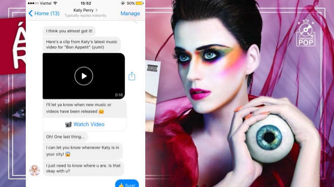 Thật bất ngờ! Nay bạn đã có thể chat trực tiếp với Katy Perry trên facebook rồi đấy Ảnh 2
