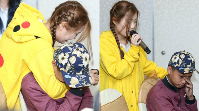 Vượt hơn 1.700 km bằng xe máy để gặp thần tượng, fan nam được Han Sara ôm chặt vào lòng Ảnh 2