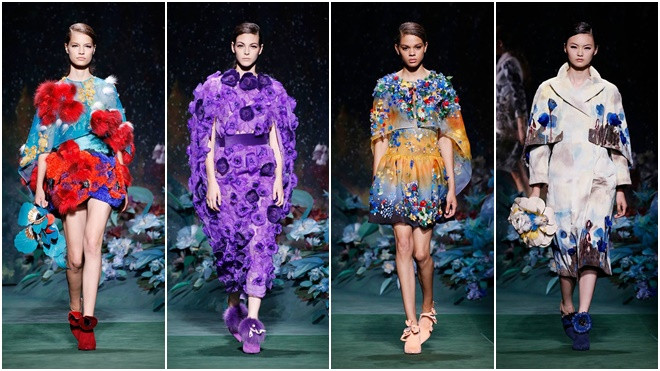 Fendi Couture Fall 2017: Lạc lối trong những cánh hoa rực sắc màu Ảnh 2