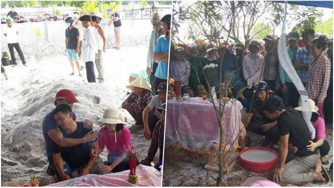 Cha khóc ngất bên quan tài bé trai mất tích ở Quảng Bình: 'Ba chờ con mãi mà con không về' Ảnh 2