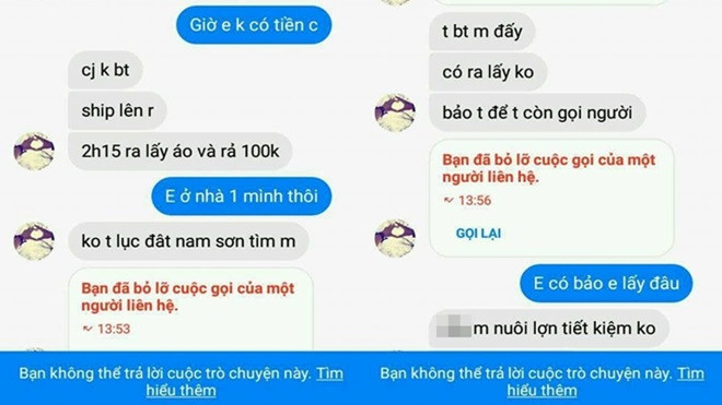 'Khóc thét' với 10x bán hàng online tự inbox, tự ship và hăm dọa khi khách không lấy đồ Ảnh 2