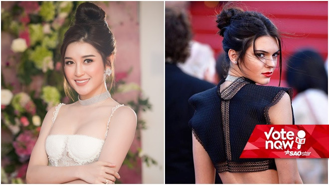 Làm chung 1 kiểu tóc, Kendall Jenner - Huyền My khiến fan đau đầu vì không biết ai đẹp hơn Ảnh 2