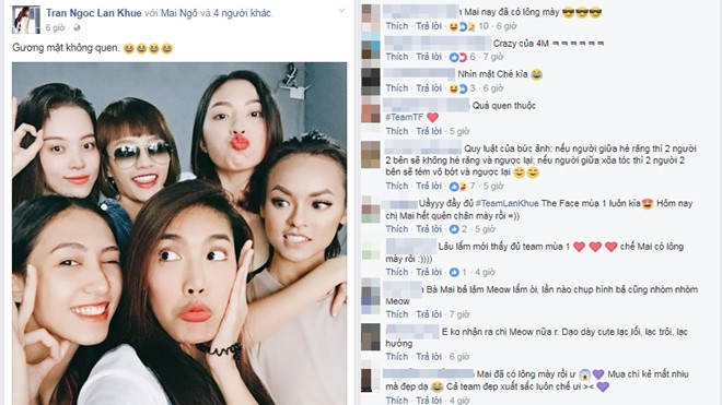 Lan Khuê tung ảnh hội ngộ học trò The Face nhưng người ta chỉ quan tâm đến lông mày của Mai Ngô Ảnh 2