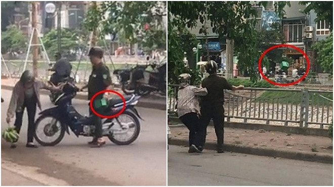 Clip: Cán bộ phường Khương Đình thẳng tay ném cân của chị bán hàng rong xuống sông Tô Lịch Ảnh 2