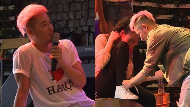 Thanh Duy tự tay cột lại dây giày cho fan nữ, rơi nước mắt vì tình cảm của Fires trong buổi offline Ảnh 2