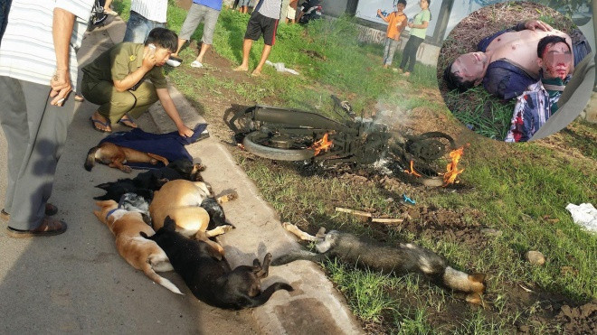 Trộm cả đàn chó, hai thanh niên bị người dân đuổi đánh rồi đốt rụi xe Exciter Ảnh 2