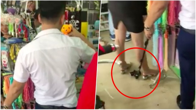 Clip: 'Soái ca sơ mi trắng' dùng gậy chụp ảnh giở trò biến thái nơi công cộng nhận cái kết đắng Ảnh 2