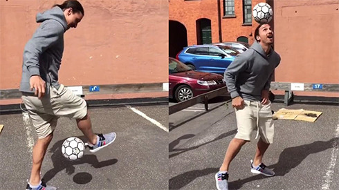 Ibrahimovic phô diễn kỹ thuật trên phố Ảnh 2