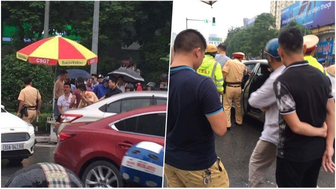 Hà Nội: Bị nhắc nhở khi rẽ vào đường cấm, nam thanh niên dùng gậy golf tấn công hai chốt CSGT Ảnh 2