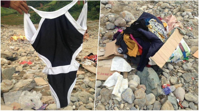 Bức ảnh tặng từ thiện bikini cho bà con vùng lũ quét Sơn La gây tranh cãi Ảnh 2