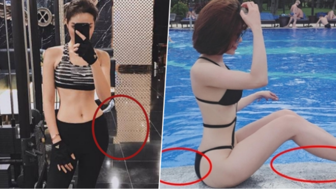 Tưởng thế nào, hoá ra mỹ nhân Việt cũng sửa ảnh đến mức méo cả tường, cụt cả chân Ảnh 2