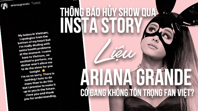 Còn 24 tiếng nữa thông báo trên Insta Story của Ariana sẽ biến mất, cô ấy có quay ngược lại Việt Nam biểu diễn? Ảnh 2