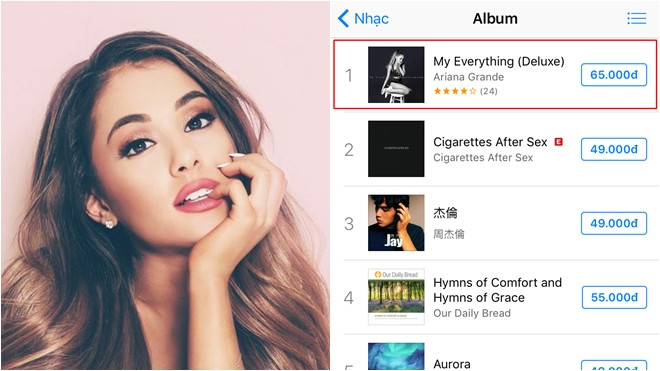 Sau sự cố huỷ show, album của Ariana Grande đứng đầu BXH Itunes Việt Nam Ảnh 2