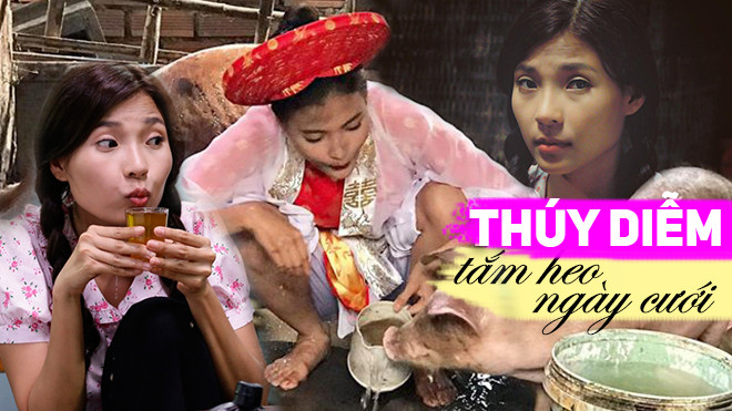 'Bá đạo' đến mức diện áo dài cưới tắm heo, chắc chỉ có Thúy Diễm trong 'Vợ chồng Đậu thời @' Ảnh 2