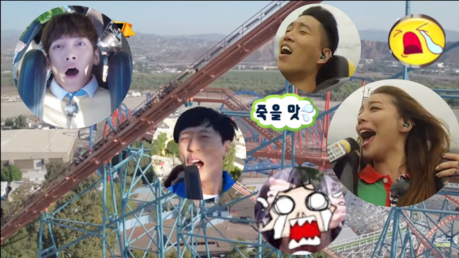 Vừa lượn tàu siêu tốc vừa hát karaoke - thử thách 'sợ xanh mặt' khiến các thần tượng khóc thét Ảnh 2