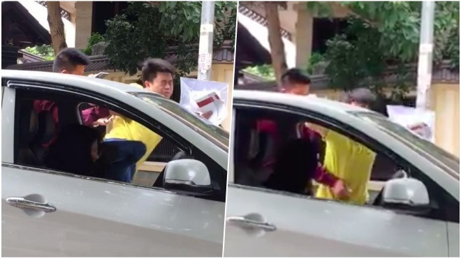 Phẫn nộ clip người đàn ông 'tung liên hoàn cước' vào mặt cô gái ngồi trên xe ô tô Ảnh 2