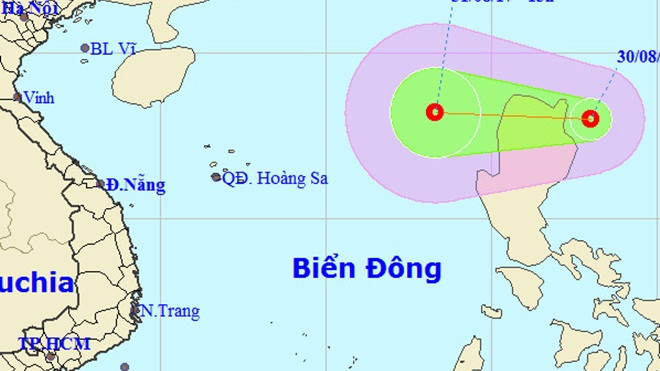 Áp thấp nhiệt đới mạnh cấp 7 tiến nhanh vào Biển Đông Ảnh 2