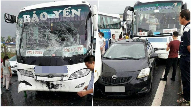 Thái Nguyên: Ô tô chở công nhân Samsung gây tai nạn liên hoàn trên cao tốc Ảnh 2