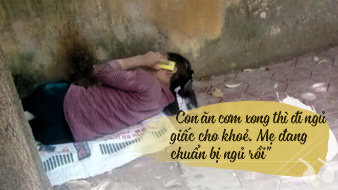 Người mẹ nằm ngủ trên vỉa hè và cuộc điện thoại đầy xúc động Ảnh 2