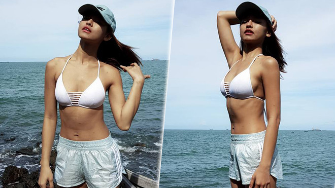 Mai Ngô diện áo tắm, 'hớp hồn' fan với vẻ đẹp nóng bỏng Ảnh 2