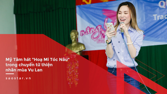 Mỹ Tâm trình diễn ca khúc “Hoạ Mi Tóc Nâu” trong chuyến từ thiện nhân mùa Vu Lan Ảnh 2