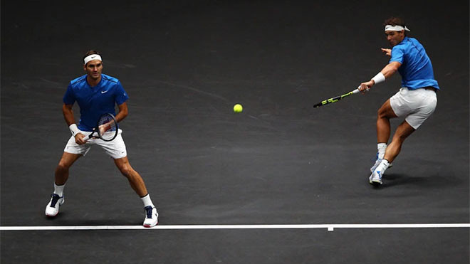 Roger Federer và Rafael Nadal thắng nhọc nhằn trong lần đầu đánh cặp cùng nhau Ảnh 2