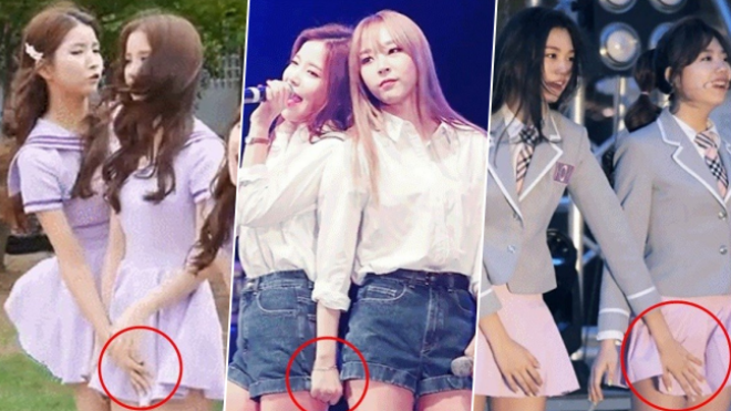 Những bàn tay 'lịch thiệp' giúp nữ thần K-biz thoát nạn 'hớ hênh' trong phút chốc Ảnh 2