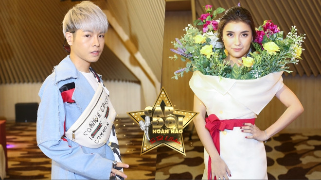 Đức Phúc diện style Sơn Tùng M-TP, Như Quỳnh 'lọt thỏm' giữa rừng hoa tại họp báo Cặp đôi hoàn hảo Ảnh 2